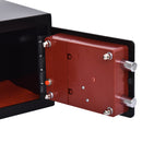 Cassaforte a Mobile Elettroinica a Batteria 23x17x17 cm in Acciaio Nera