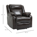 Poltrona Relax Reclinabile con Poggiapiedi in Similpelle Marrone