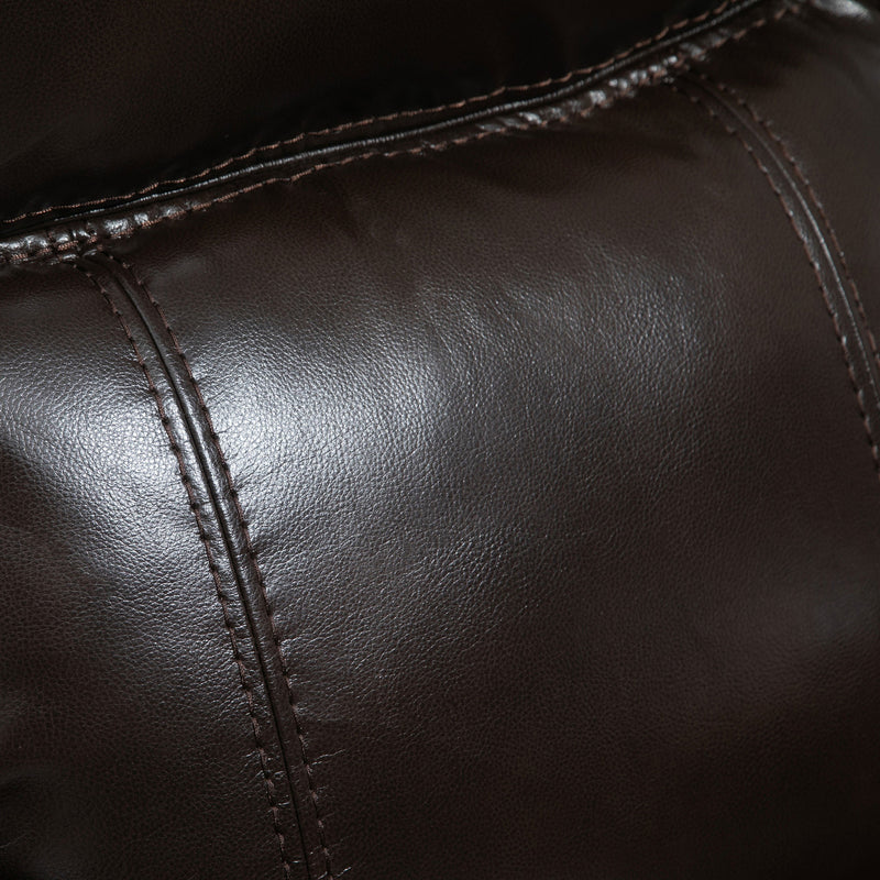 Poltrona Relax Reclinabile con Poggiapiedi in Similpelle Marrone