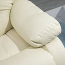 Poltrona Relax Reclinabile con Poggiapiedi in Similpelle Bianca