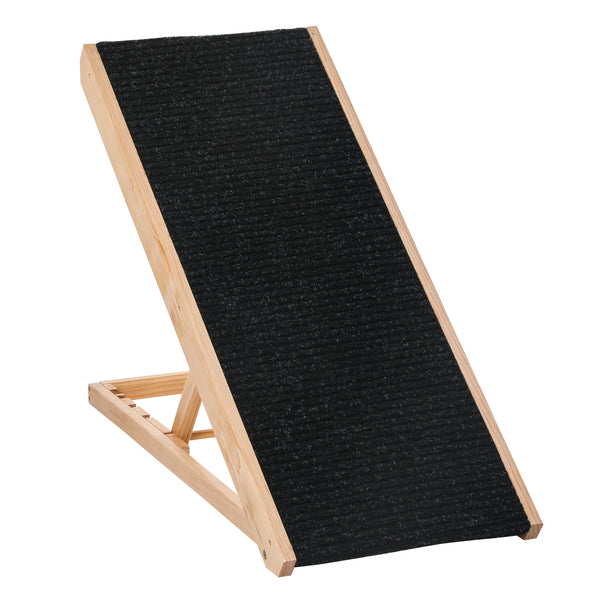 sconto Faltbare Rampe für Hunde und Katzen 90 x 40 x 61 cm in schwarzem Holz