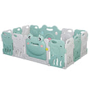 Box Recinto Attività per Bambini 154x154x62 cm in Plastica Verde