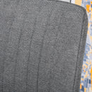 Set 2 Sedie Imbottite 59,5x50,5x92 cm in Tessuto Grigie