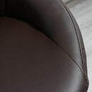 Set 2 Sgabelli da Bar 46,5x48x84,5-106,5 cm in Similpelle Marrone