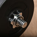 Set Bilanciere 140 cm Barra Curva in Acciaio con 8 Dischi Peso Regolabile 70 Kg