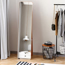 Specchio da Terra e Parete 37x43x156 cm Struttura in Legno Noce Chiaro