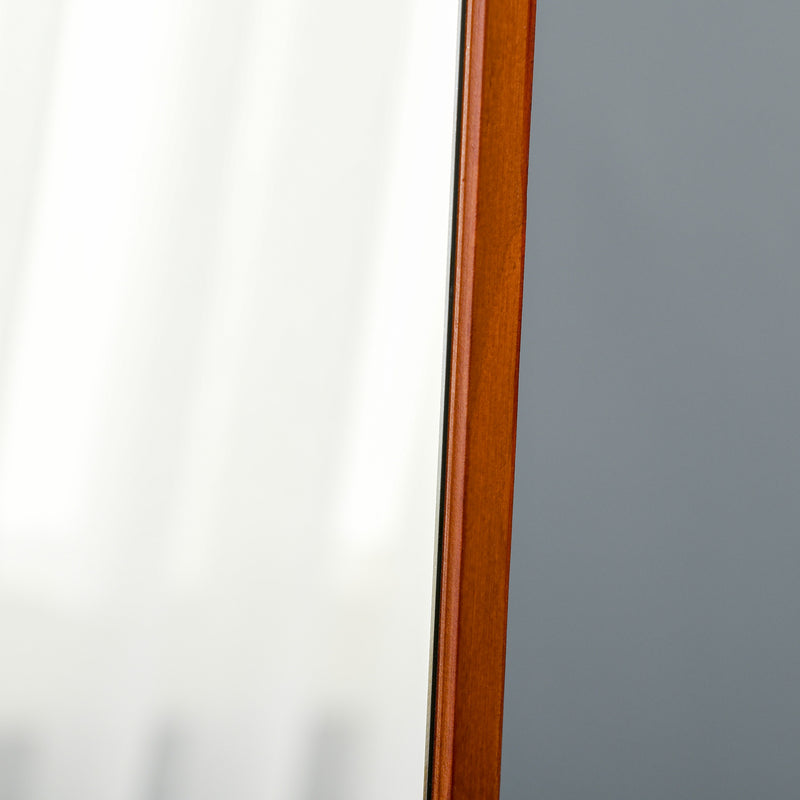 Specchio da Terra e Parete 37x43x156 cm Struttura in Legno Noce Chiaro