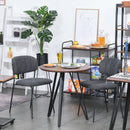 Tavolo Rotondo Ø70 cm in Metallo e Legno MDF Noce