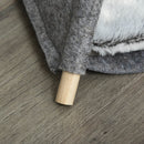 Tenda Cuccia per Gatti e Cani Piccoli 58x58x80 cm in Feltro Peluche Grigio
