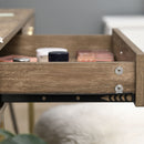 Consolle Ingresso 2 Cassetti 110x55x76 cm in Metallo e MDF Marrone e Oro