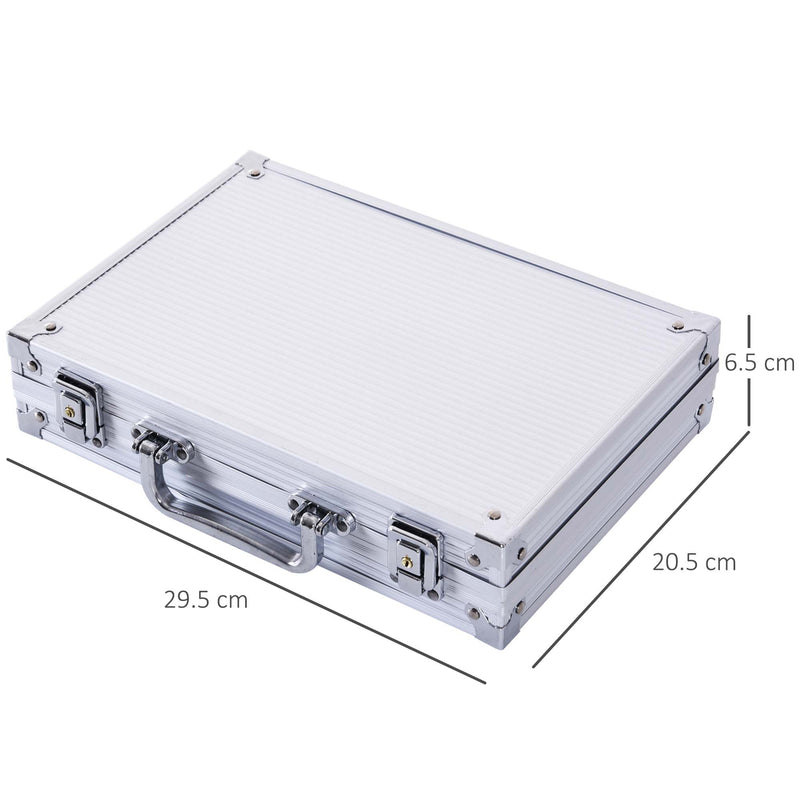 Set 200 Fiches da Poker 2 Mazzi di Carte e Pulsante Dealer con Valigetta