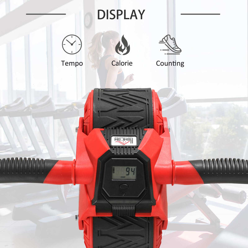 Attrezzo per Allenamento Addominali con Tappetino per Ginocchia Rosso