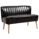 Divano 2 Posti 117x56,5x77 cm in Similpelle Marrone Scuro