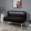 Divano 2 Posti 117x56,5x77 cm in Similpelle Marrone Scuro