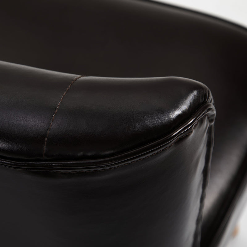 Divano 2 Posti 117x56,5x77 cm in Similpelle Marrone Scuro