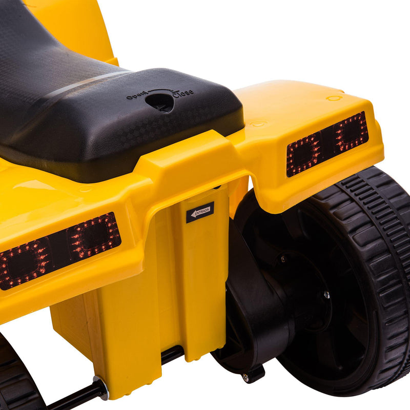 Mini Quad Elettrico per Bambini 6V Nero e Giallo