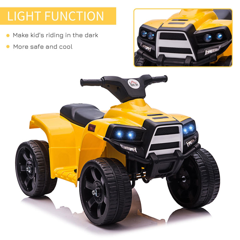 Mini Quad Elettrico per Bambini 6V Nero e Giallo