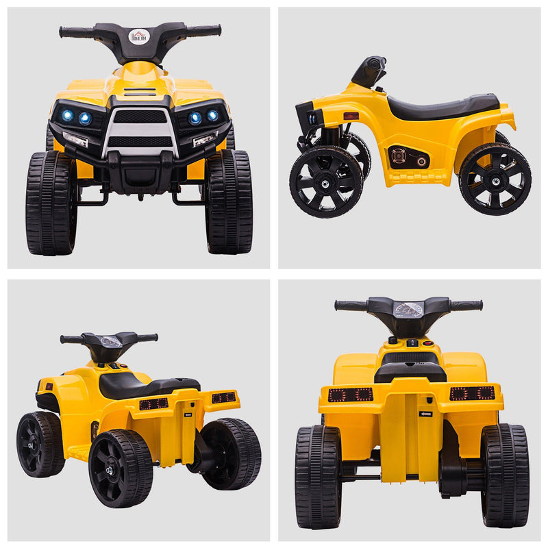 Mini Quad Elettrico per Bambini 6V Nero e Giallo