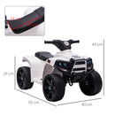 Mini Quad Elettrico per Bambini 6V Nero Bianco