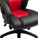 Sedia da Gaming Ergonomica in Similpelle Rosso e Nero