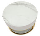 Tavolo da Caffe' Montpellier Crema Ø 75x36 cm in Ferro Legno 