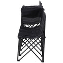 Panchina Pieghevole da Campeggio 6 Posti 306x48x82 cm  Flexi Nero