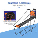 Canestro da Basket con Scivolo e Segnapunti Elettronico 66x207x206 cm