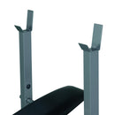 Panca Piana Sollevamento Pesi e Addominali Regolabile con Porta Bilanciere 165x68×114 cm Nera