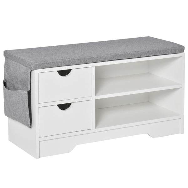 sconto Platzsparendes Schuhregal aus Holz Kapazität 4 Paar 80,5 x 30,5 x 43,5 cm Weiß