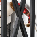 Tavolo Consolle per Ingresso 3 Ripiani 120x23,5x75 cm Noce e Nero