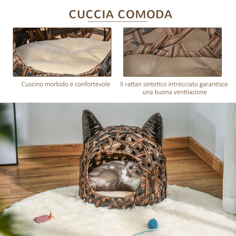 Cesta per Gatti Ø46 in Vimini Marrone