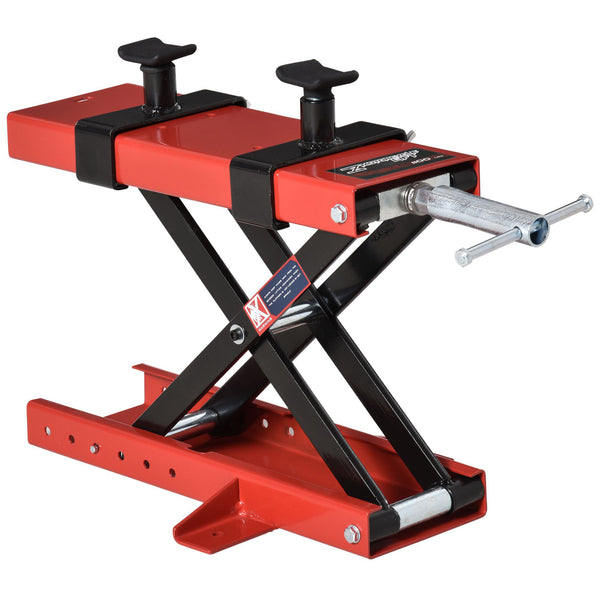 Scherenhubständer 49,5x31x19-53 cm verstellbar aus rotem Metall prezzo