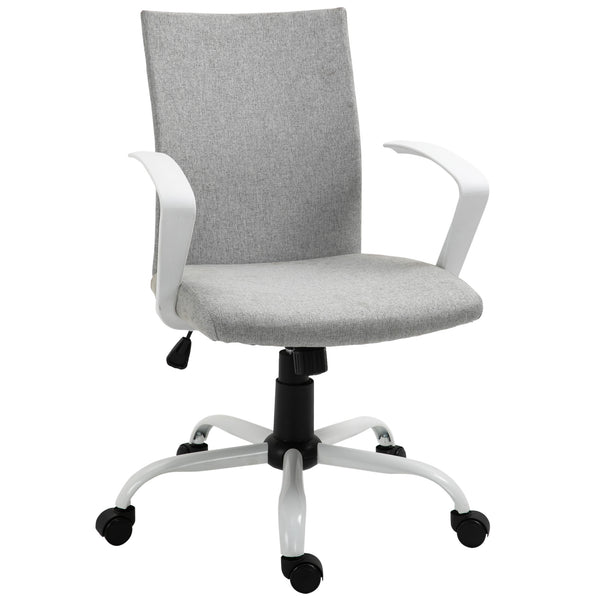 Ergonomischer und drehbarer Bürostuhl aus grauem Stoff 61x61x89-99 cm prezzo