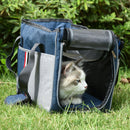 Trasportino per Cani e Gatti 47x20x28 cm in Oxford con Rete Traspirante Blu