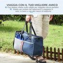 Trasportino per Cani e Gatti 47x20x28 cm in Oxford con Rete Traspirante Blu