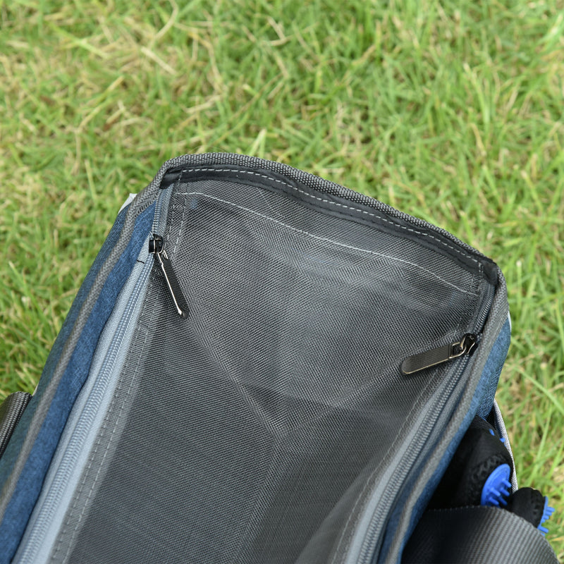 Trasportino per Cani e Gatti 47x20x28 cm in Oxford con Rete Traspirante Blu