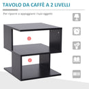 Tavolino Basso da Salotto 40x40x43 cm in Legno Nero