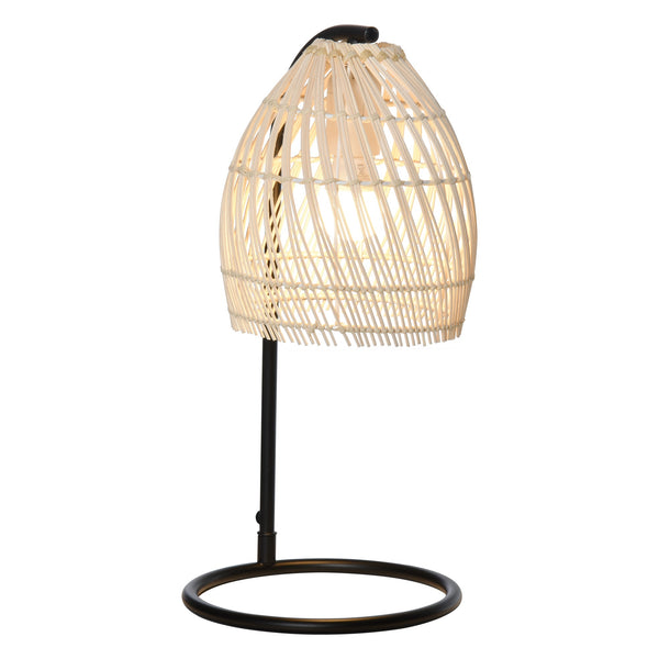 Tischlampe Ø20x41 cm E27 40W Schirm aus beigem Rattan online