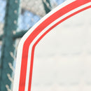 Canestro da Basket da Esterno Altezza Regolabile 175-215 cm in Metallo con Ruote Nero