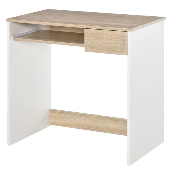 prezzo Schreibtisch 80 x 45 x 75 cm in Spanplatte Eiche weiß