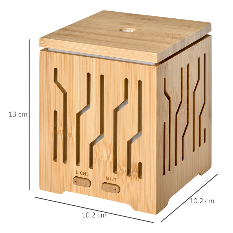 Diffusore di Aromi Oli Essenziali Vaporizzatore con Luci in Legno