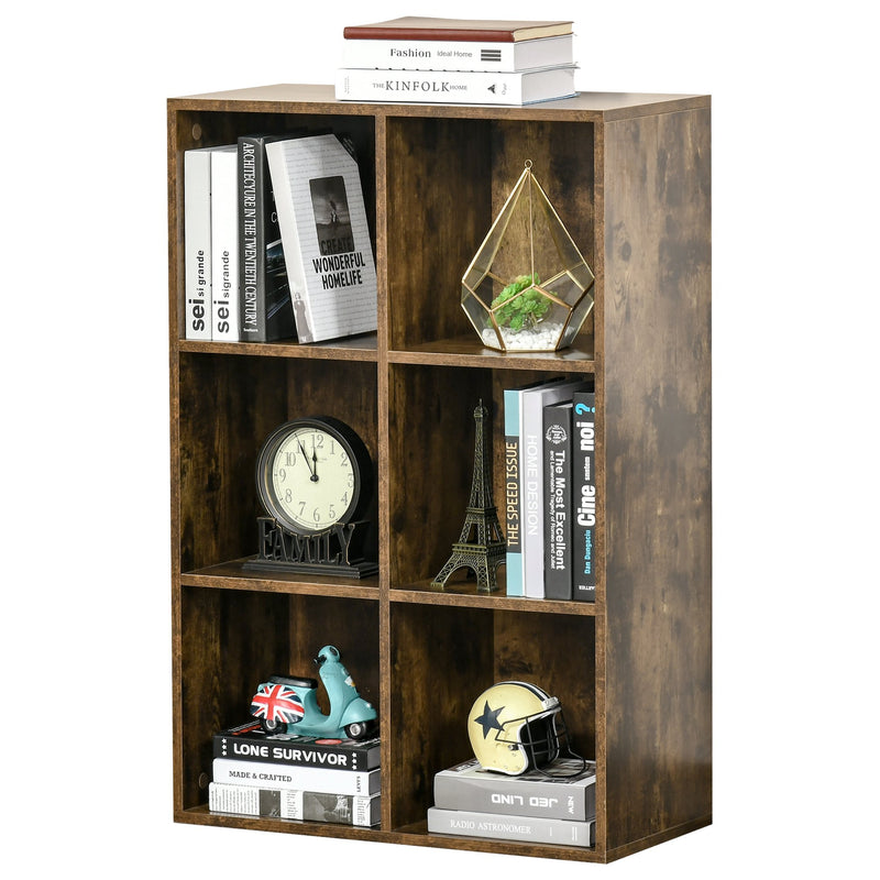 Libreria 6 Ripiani 65,5x30x97,5 cm in Legno Marrone