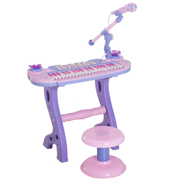 Pianola 37 Tasten mit Hocker und Mikrofon Karaoke Mp3 und Pink Recorder prezzo