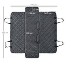 Coprisedile Posteriore Auto per Cani 160x145 cm in Tessuto Effetto Velluto Grigio