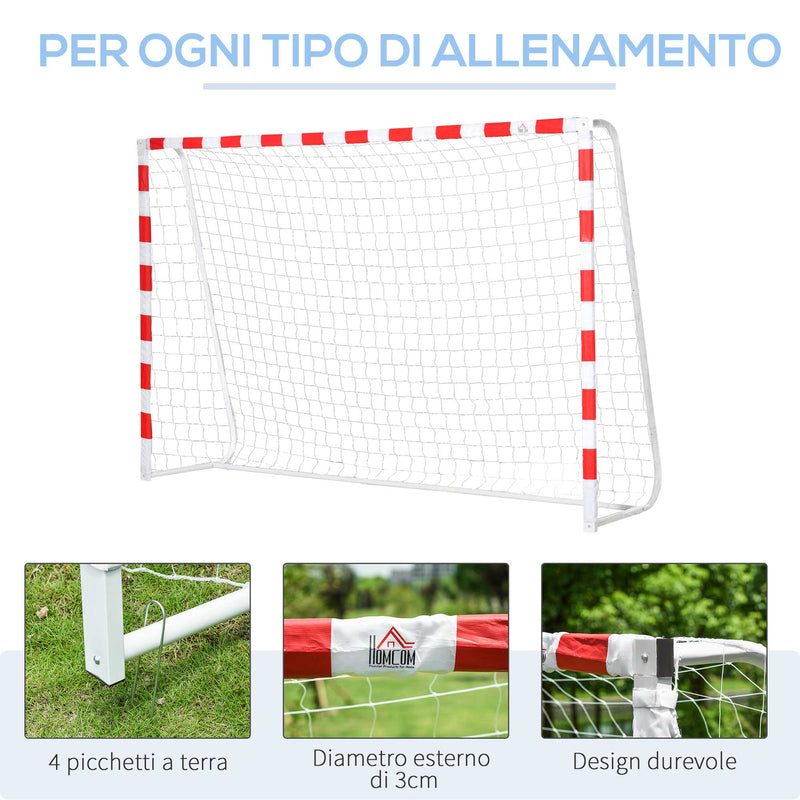 Porta da Calcio 302x83x201 cm in Plastica Bianca