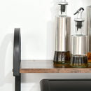 Mobile Cucina 4 Ripiani 60x40x125 cm in Acciaio e Legno