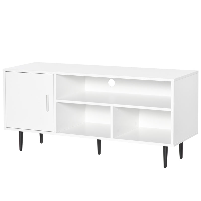 Mobile TV 1 Anta 3 Ripiani 120x40x55 cm in MDF Bianco