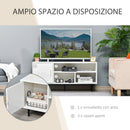 Mobile TV 1 Anta 3 Ripiani 120x40x55 cm in MDF Bianco