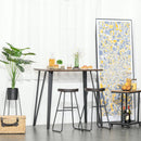 Tavolo Rettangolare  110x60x102 cm in MDF e Metallo Marrone