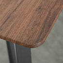 Tavolo Rettangolare  110x60x102 cm in MDF e Metallo Marrone